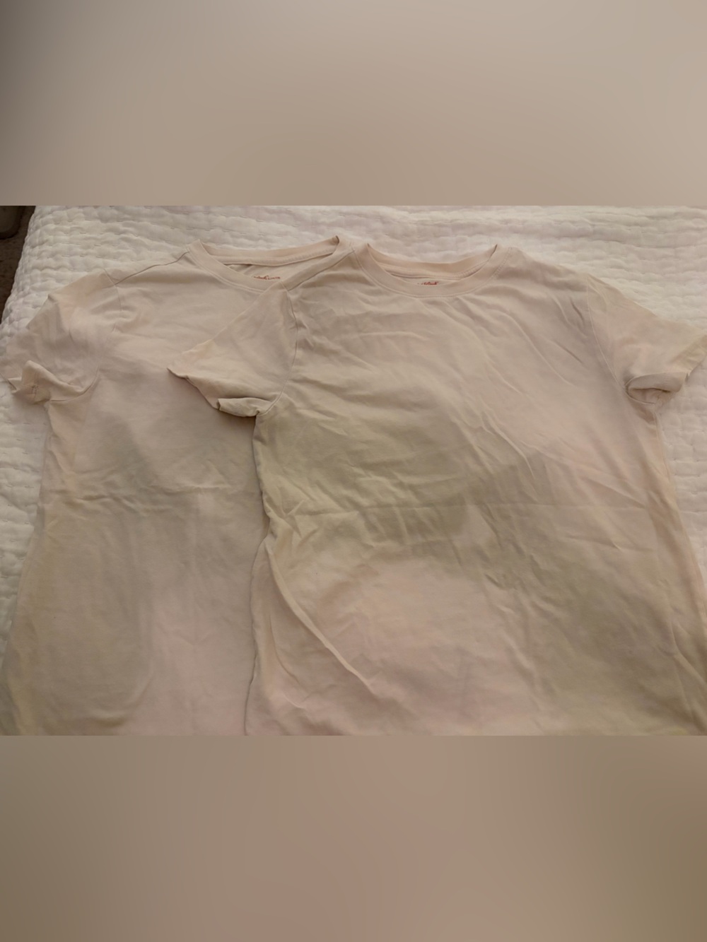 2 Cat & Jack Cream Tees